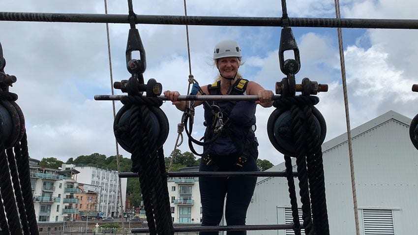 Go Aloft climb the rigging
