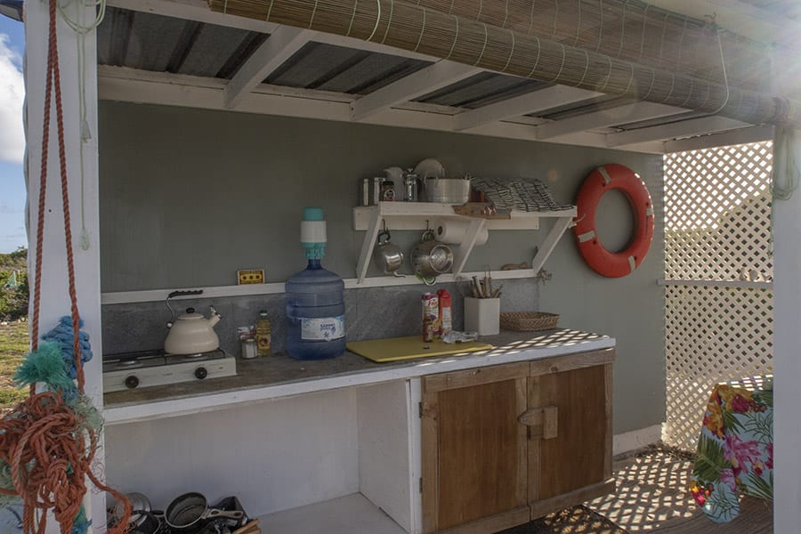 Chilling out at the beautiful Frangipani Glamping, Barbuda 6 Frangipani Glamping kitchen