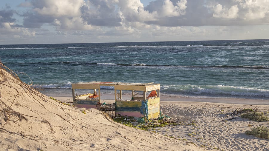 Chilling out at the beautiful Frangipani Glamping, Barbuda 11 The beach hut