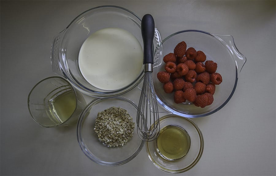 How to Make Cranachan, the Delicious King of Scottish Desserts 2 The ingredients for Cranachan including fresh raspberries, cream, honey, toasted oats and whisky