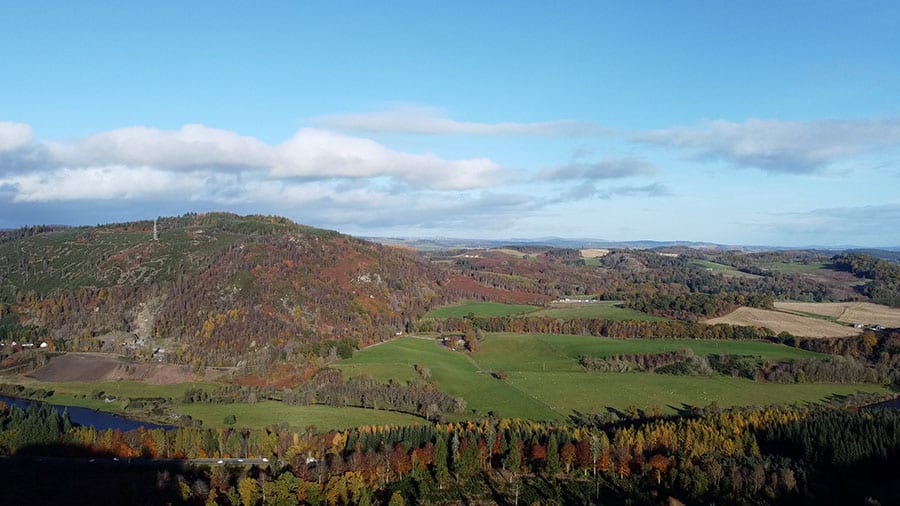 the hills behind Dukeld one of the best staycations inScotland