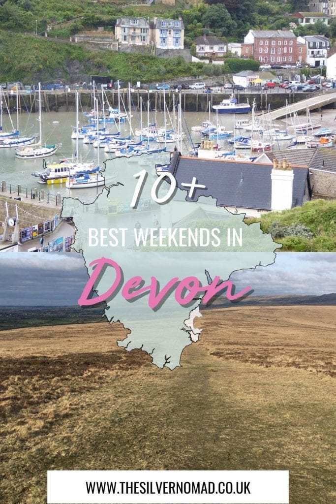 10+ of the Best Weekends in Devon 2 10+ best weekends in Devon with image of yachts in the harbour on top and the moors on bottom
