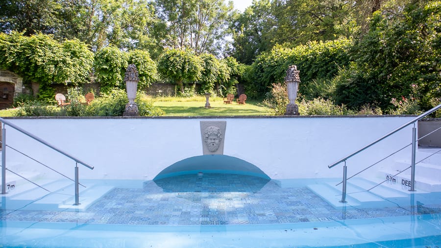 The Burleigh Court Hotel & Restaurant, Luxury in the Cotswolds 27 art deco pool 2