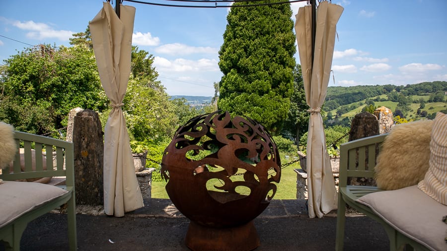 The Burleigh Court Hotel & Restaurant, Luxury in the Cotswolds 26 seating with fireball