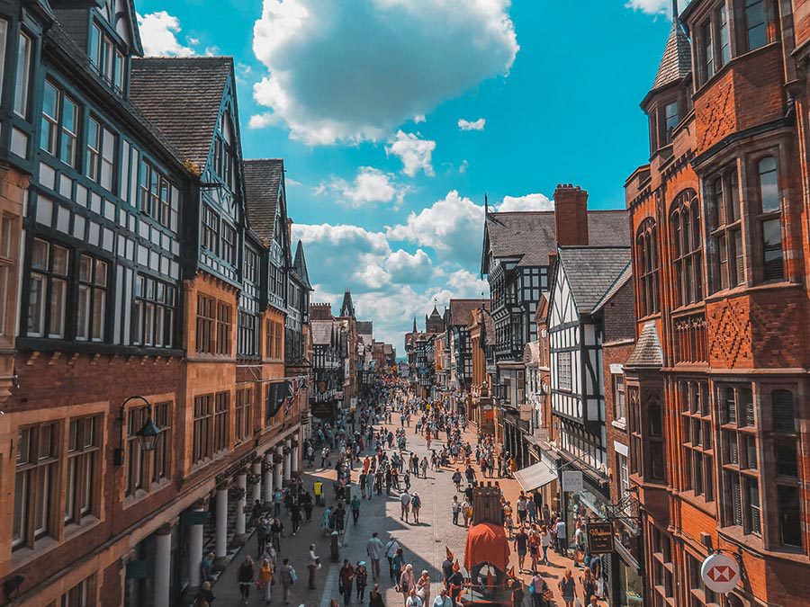 The Absolute Best Cities In The Uk To Visit With Map 19 Chester street with Tudor style buildings