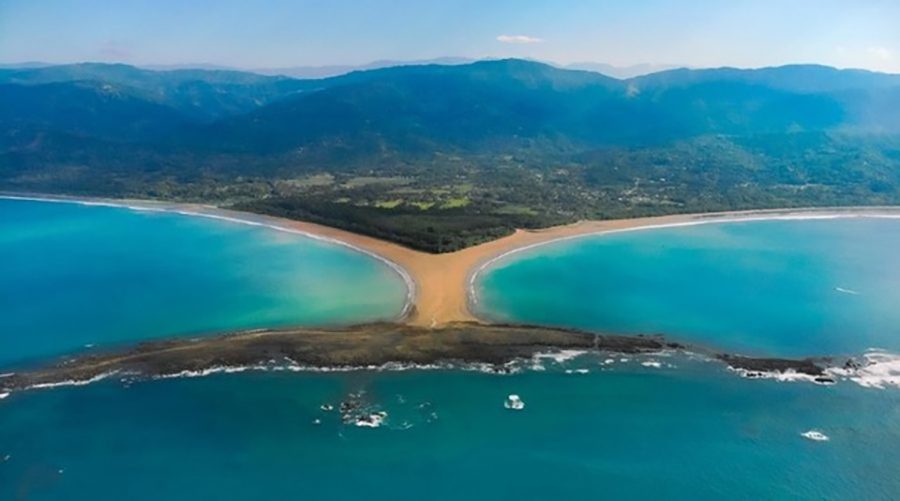 25 Amazing Destinations for Winter Sun around the World 12 The "Whales Tail" in Ulvita, Costa Rica where low tide leaves an expanse of sand creating the illusion of a whales tail