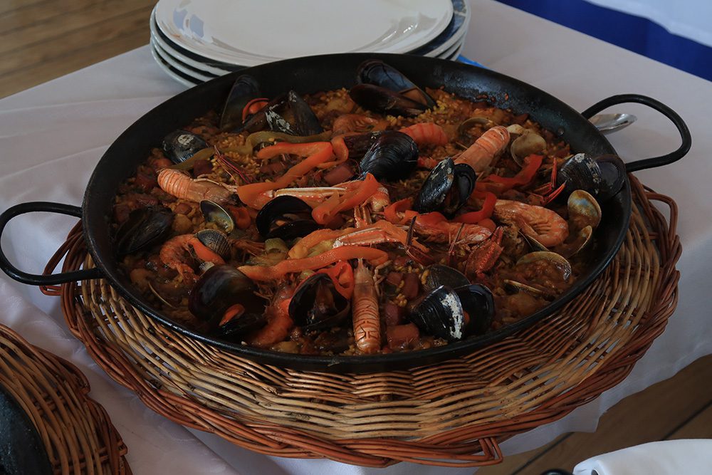 27 of the best things to do in Alcudia, Mallorca 17 Dish of paella with prawns, museels, peppers and rice