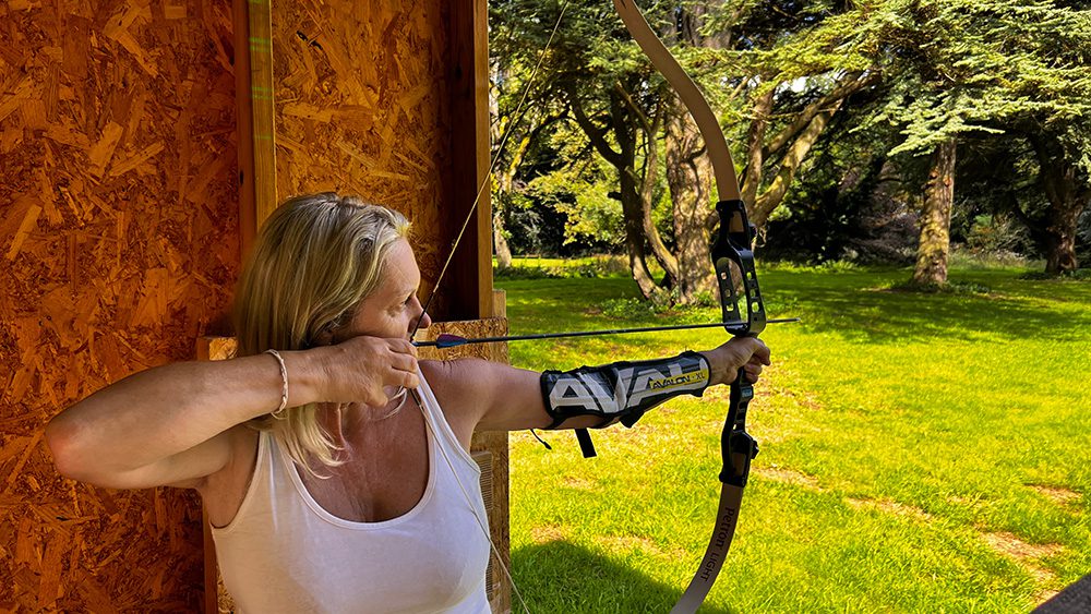 Heythrop Park by Warner Hotels, Luxury in the Cotswolds 37 blonde woman trying archery