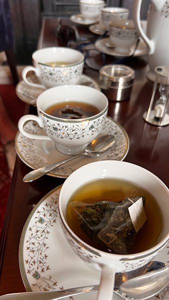 Heythrop Park by Warner Hotels, Luxury in the Cotswolds 44 Tea tasting with three cups and saucers