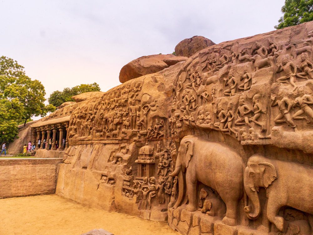 Tamil Nadu Travel Guide: Everything You Need to Know 9 Arjuna's Penance intricately carved with elephants, mythical creatures and pillars