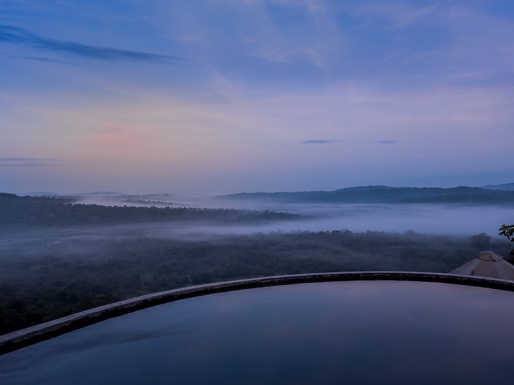 the mists rise in Lake Mburo National Park