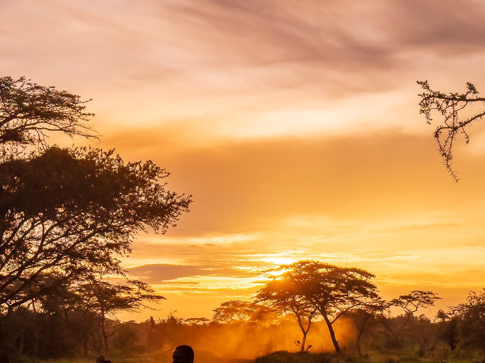 the glorious sunsets over Lake Mburo national Park
