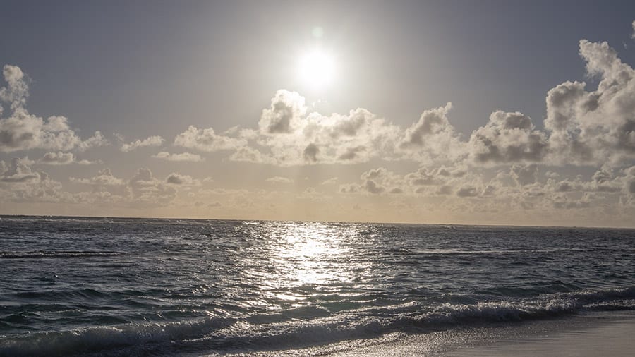 Chilling Out At The Beautiful Frangipani Glamping, Barbuda 17 beach at dawn