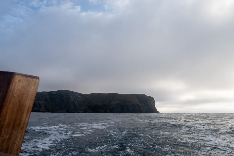 20+ Of The Best Things To Do In Port St Mary, Isle Of Man 11 view from the back of the Port St Mary Boat Excursions boat with cliffs in the background